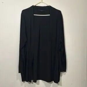 Black Open Front Cardigan